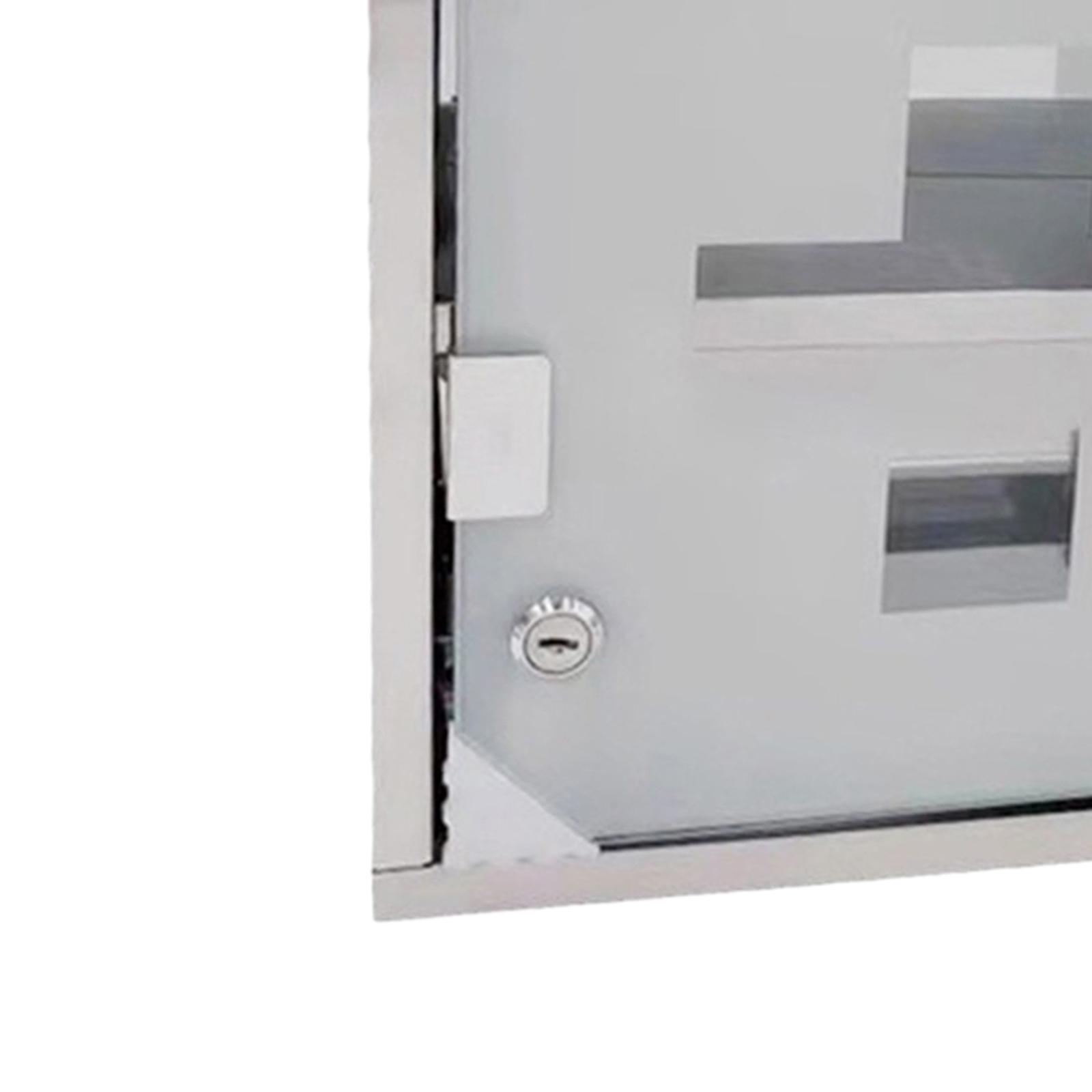 Medicine Cabinet Lock - 応急処置用医療箱、壁掛け式、鍵付き、ステンレス製、二層構造、緊急時用具の収納に最適、家庭用。