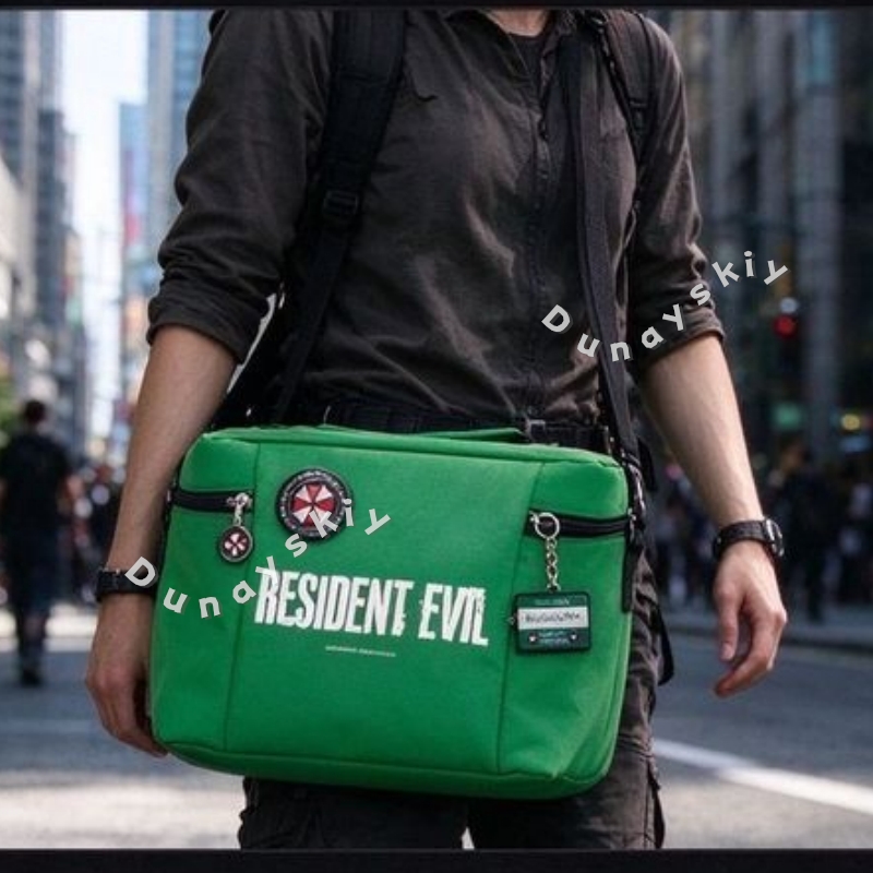 First Aid Bag Kit - RE応急処置キット風のクロスボディバッグ、キーチェーン、小道具、悪役ブライアンのコスプレ、ライトフット、医療用、ハロウィーン、緊急時用、収納用。