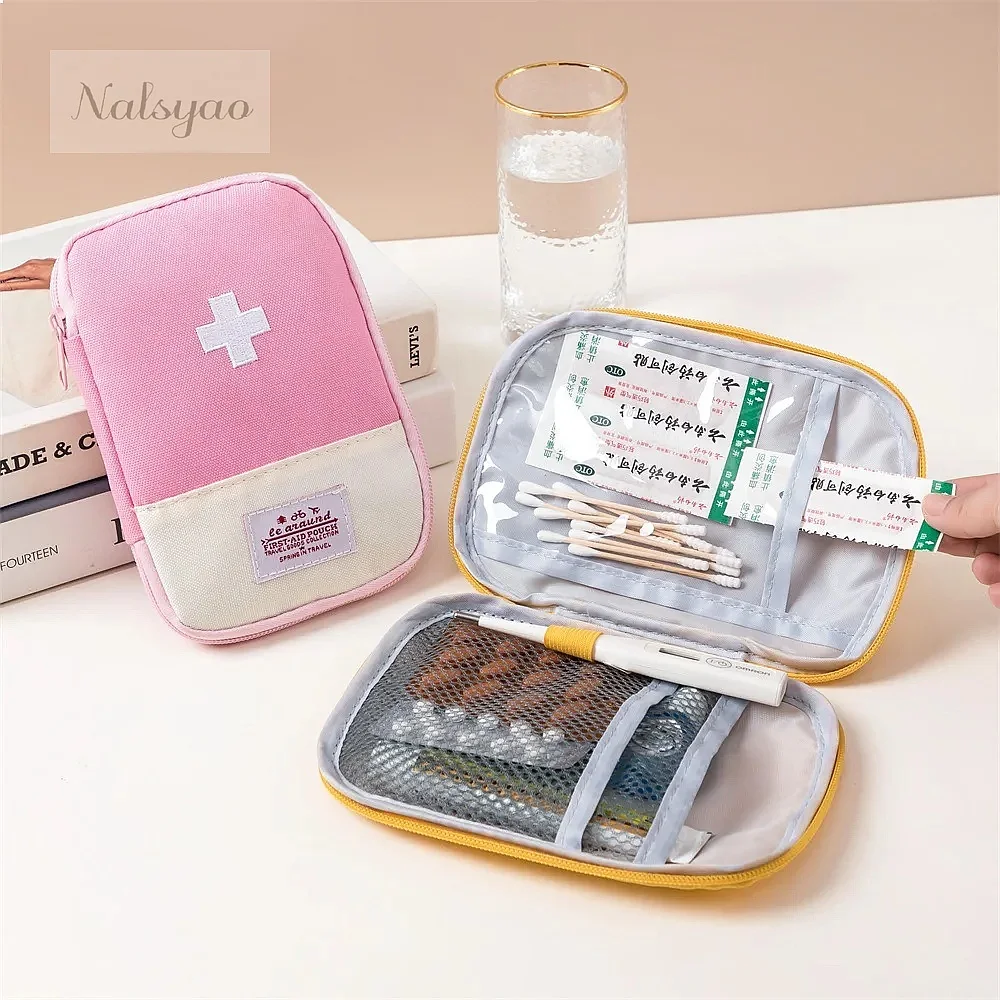 First Aid Bag Kit - 3個入り／セットの携帯用医療用収納バッグ。キャンプや緊急時の応急処置キットの整理に。家庭用、アウトドア用、旅行用としても。手荷物として持ち運び可能。