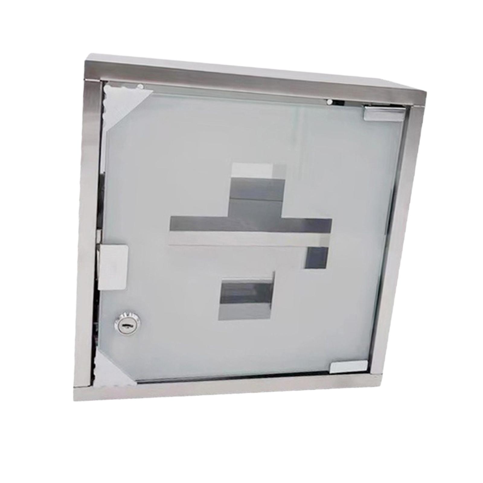 応急処置用医療箱、壁掛け式、鍵付き、ステンレス製、二層構造、 - Medicine Cabinet Lock のレビューと価格