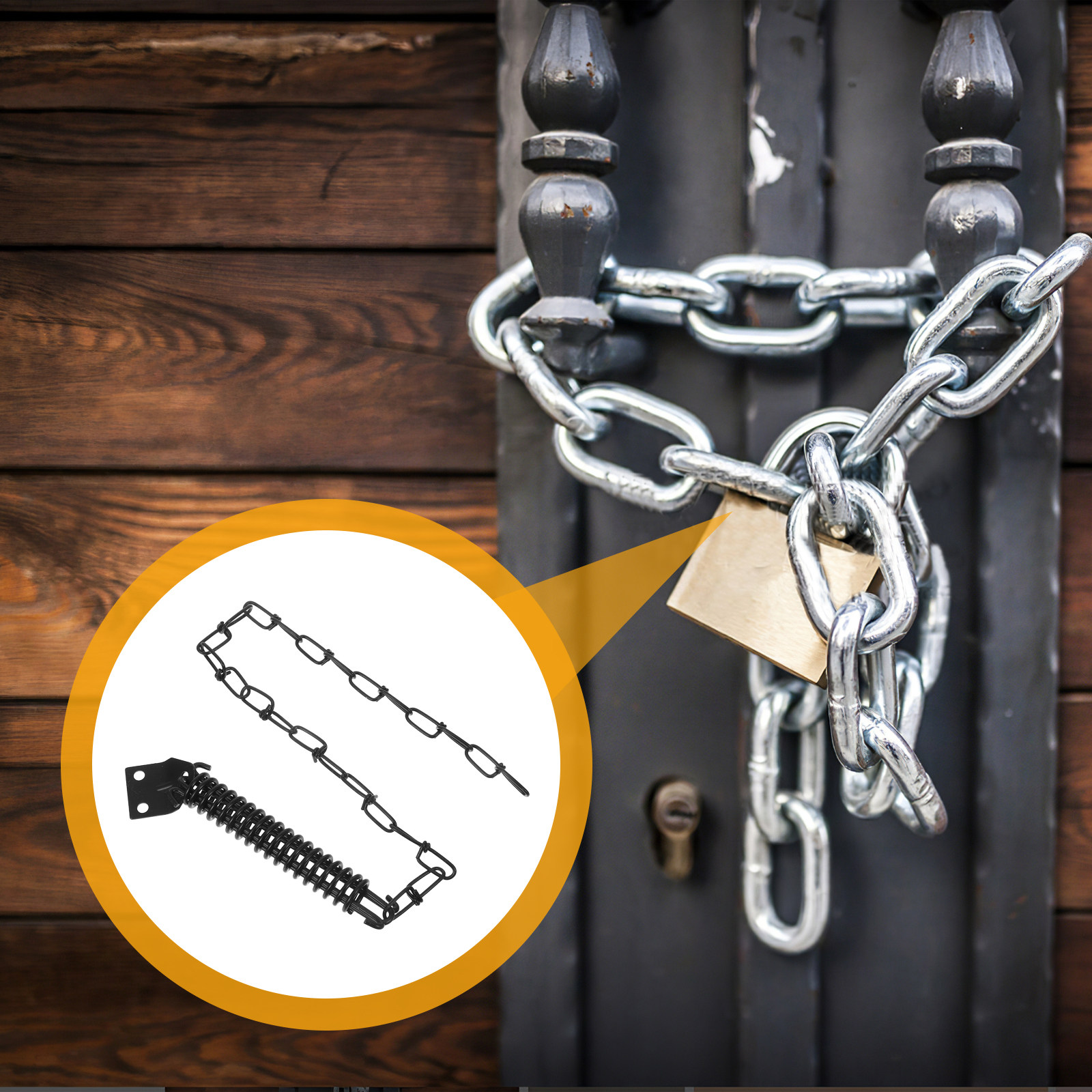 1セット入り。頑丈なドアロックチェーン。防犯・防風機能付き。 - Security Chain Door のレビューと価格