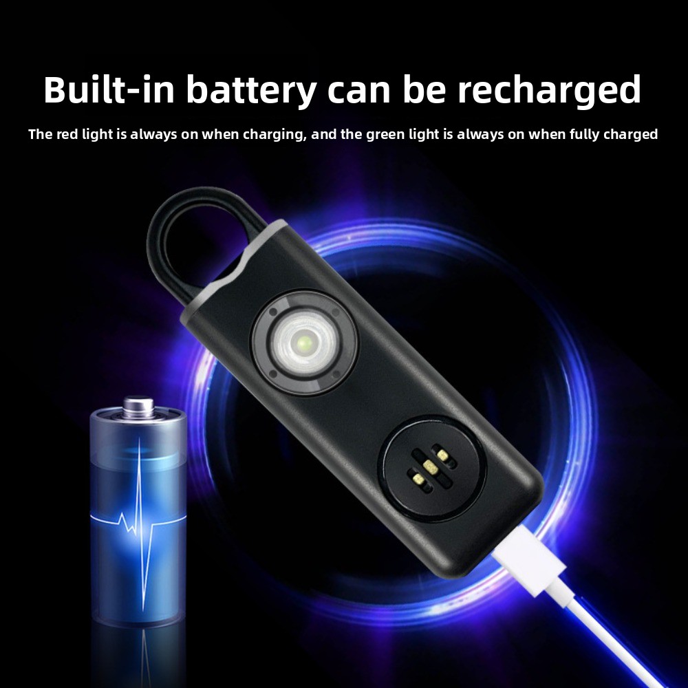 130dBの高音で安全な個人用アラーム。LEDストロボライト - Personal Alarm Keychain のレビューと価格