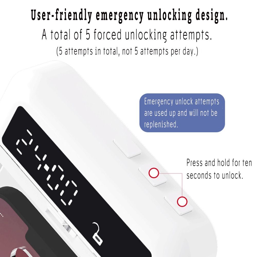 タイマー付き携帯電話ロックボックス 24時間LCDディスプレ - Medicine Cabinet Lock のレビューと価格