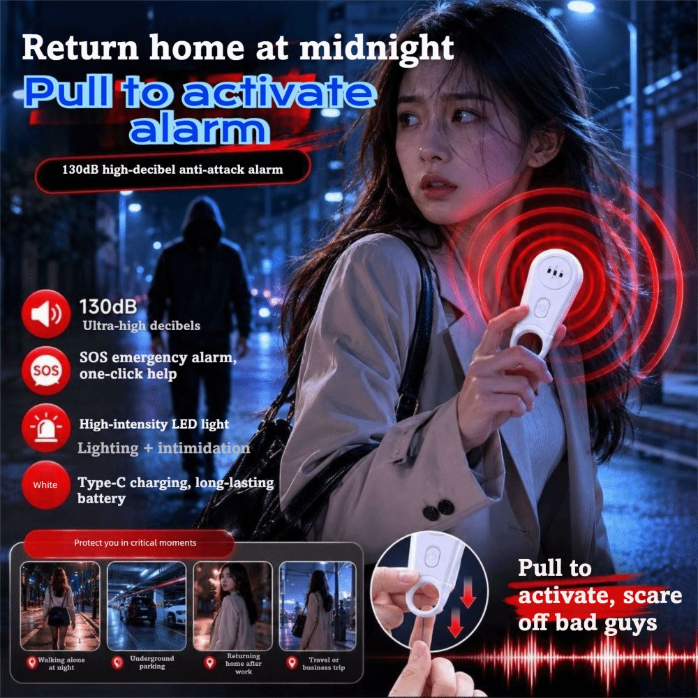 携帯用パーソナルセーフティアラーム。大音量、軽量、キーホルダ - Personal Alarm Keychain のレビューと価格